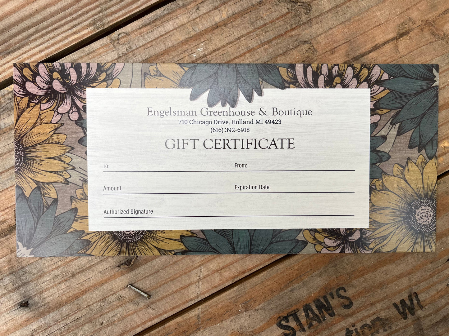 $25 Gift Certificate